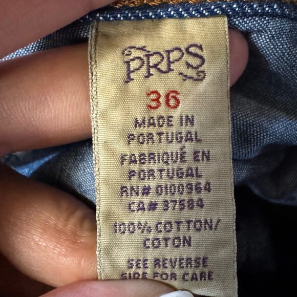 PRPS Goods & Co Straight Fit Jeans Denim Distressed Grunge Indigo E67P115 Sz 36 - Picture 10 of 12